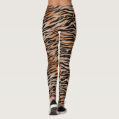 Black Orange Tiger Print Leggings (Rückseite)