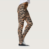 Black Orange Tiger Print Leggings (Rechts)