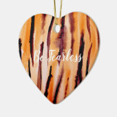 Black Orange Tiger Watercolor Keramik Ornament (Links)