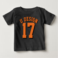 Black & Orange Toddler Sports Jersey Design