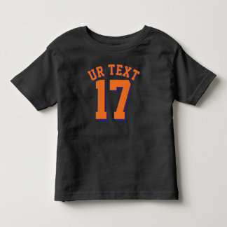 Black & Orange Toddler Sports Jersey Design Kleinkind T-shirt