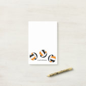 Black Orange Volleyball Notizblock seinen Namen (Auf Schreibtisch)