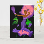 'Black Orchid' blank greeting card Karte (Gelbe Blume)
