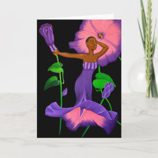 'Black Orchid' blank greeting card Karte