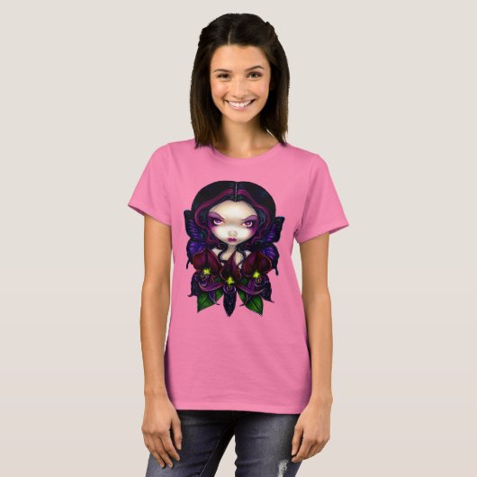 Black Orchid Fairy Gothic Blume Shirt (Vorne ganz)