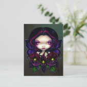 "Black Orchid Fairy" Postkarte (Stehend Vorderseite)