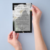 Black Orchid Flyer, Hochzeitsprogramm, Menü oder a (Handgriff)