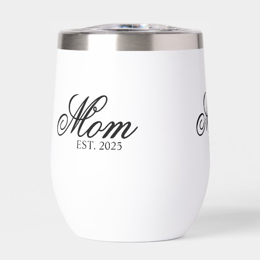 Black Ornate Script Established Mom (Vorderseite)