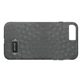 Black Ostrich Leather Look iPhone 7 Plus Fall Case-Mate iPhone Hülle (Rückseite (Horizontal))