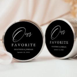 Black Our Lieblings-Hochzeitskiste Runder Aufkleber