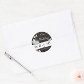 Black Our Wedding Monogram Sticker (Umschlag)