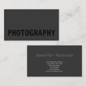Black Out Fotograf Business Card Visitenkarte (Vorne/Hinten)