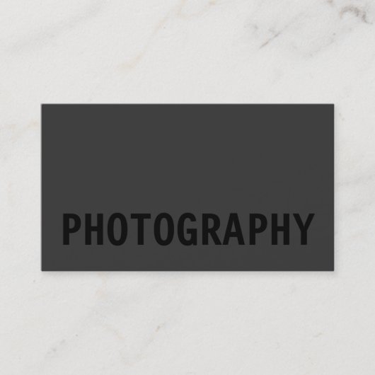 Black Out Fotograf Business Card Visitenkarte (Vorderseite)
