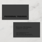 Black Out Personal Trainer Fitness Sport Visitenkarte (Vorne/Hinten)