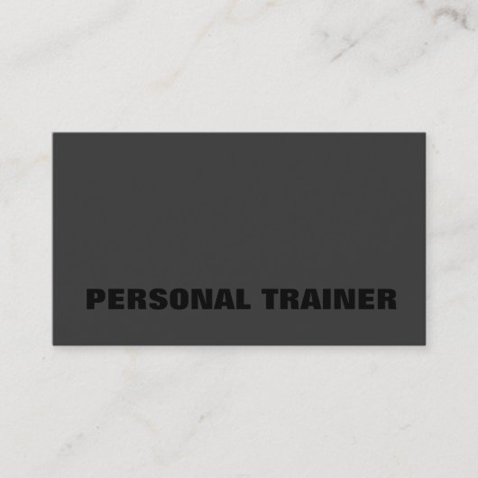 Black Out Personal Trainer Fitness Sport Visitenkarte (Vorderseite)