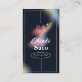 Black Overlay Minimalistisch Fotograf Visitenkarte (Vorderseite)