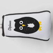 Black Owl Design Golf Headcover (Vorderseite)