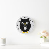 Black Owl Design Runde Wanduhr (Zuhause)