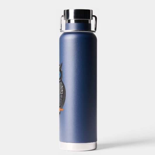 Black Owl Water Flasche (Rückseite)