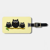 Black Owls Design Gepäckanhänger (Vorderseite horizontal)