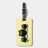 Black Owls Design Gepäckanhänger (Vorderseite vertikal)