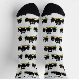 Black Owls Design Personalisiert Socken