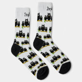 Black Owls Design Personalisiert Socken (Rechts)