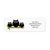 Black Owls Design Return Address (Vorne)