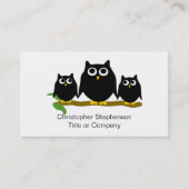 Black Owls Design Visitenkarte (Vorderseite)