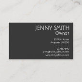 Black Oxford Stich Shoe Dance Teacher Studio Visitenkarte (Rückseite)