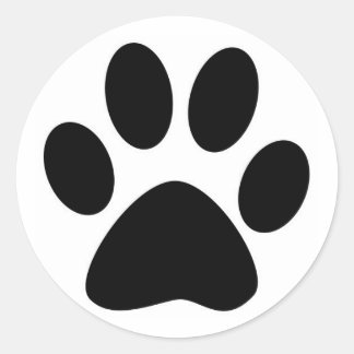 Black Pad Cat Runder Aufkleber