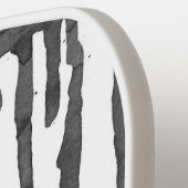 Black Paint Drop Stripes Pattern Pickleball Schläger (Linke Seite)