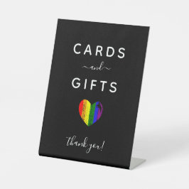 Black Paint Stroke Pride Herzkarten und Geschenke Sockelschild