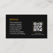 Black Painter Services QR-Code Visitenkarte (Rückseite)