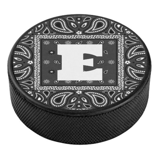 Black Paisley Bandana Birthday Hip Hop Rap Scarf Eishockey Puck (3/4)