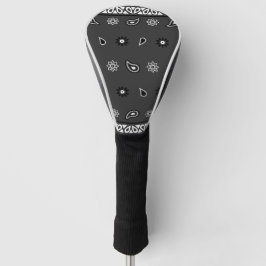 Black Paisley Bandana Birthday Hip Hop Rap Scarf Golf Headcover