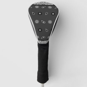 Black Paisley Bandana Birthday Hip Hop Rap Scarf Golf Headcover