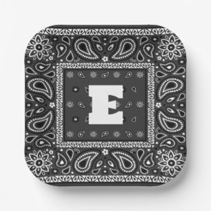 Black Paisley Bandana Birthday Hip Hop Rap Scarf Pappteller