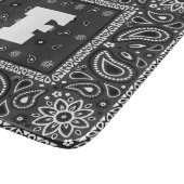 Black Paisley Bandana Birthday Hip Hop Rap Scarf Schneidebrett (Ecke)