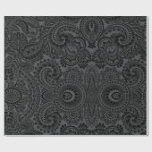 Black Paisley: Geschenkpapier (Flach)