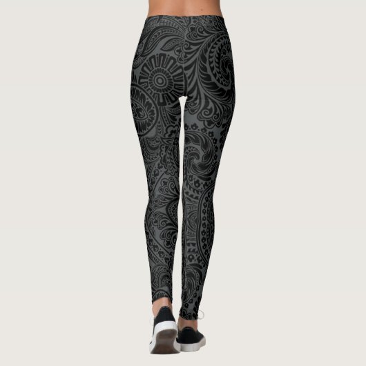 Black Paisley: Leggings (Rückseite)