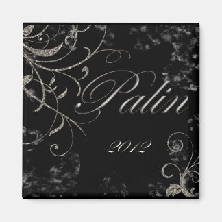 Black Palin 2012 Square Magnet