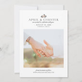 Black Palm Photo Save The Date (keine direkte Über Einladung (Rückseite)