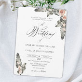 Black Palm Romance Hochzeitseinladung Einladung