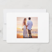 Black Palm Tropical Flat Danke Karte (Rückseite)