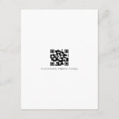 Black Palm Wedding Details Card  Begleitkarte (Rückseite)