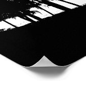 Black Palms Print Poster (Ecke)