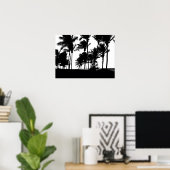 Black Palms Print Poster (Heimbüro)
