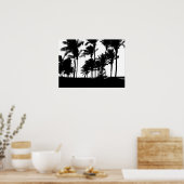 Black Palms Print Poster (Küche)
