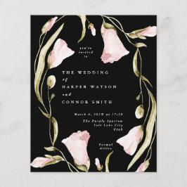 Black Pampas Boho Wildblume Wedding Flyer